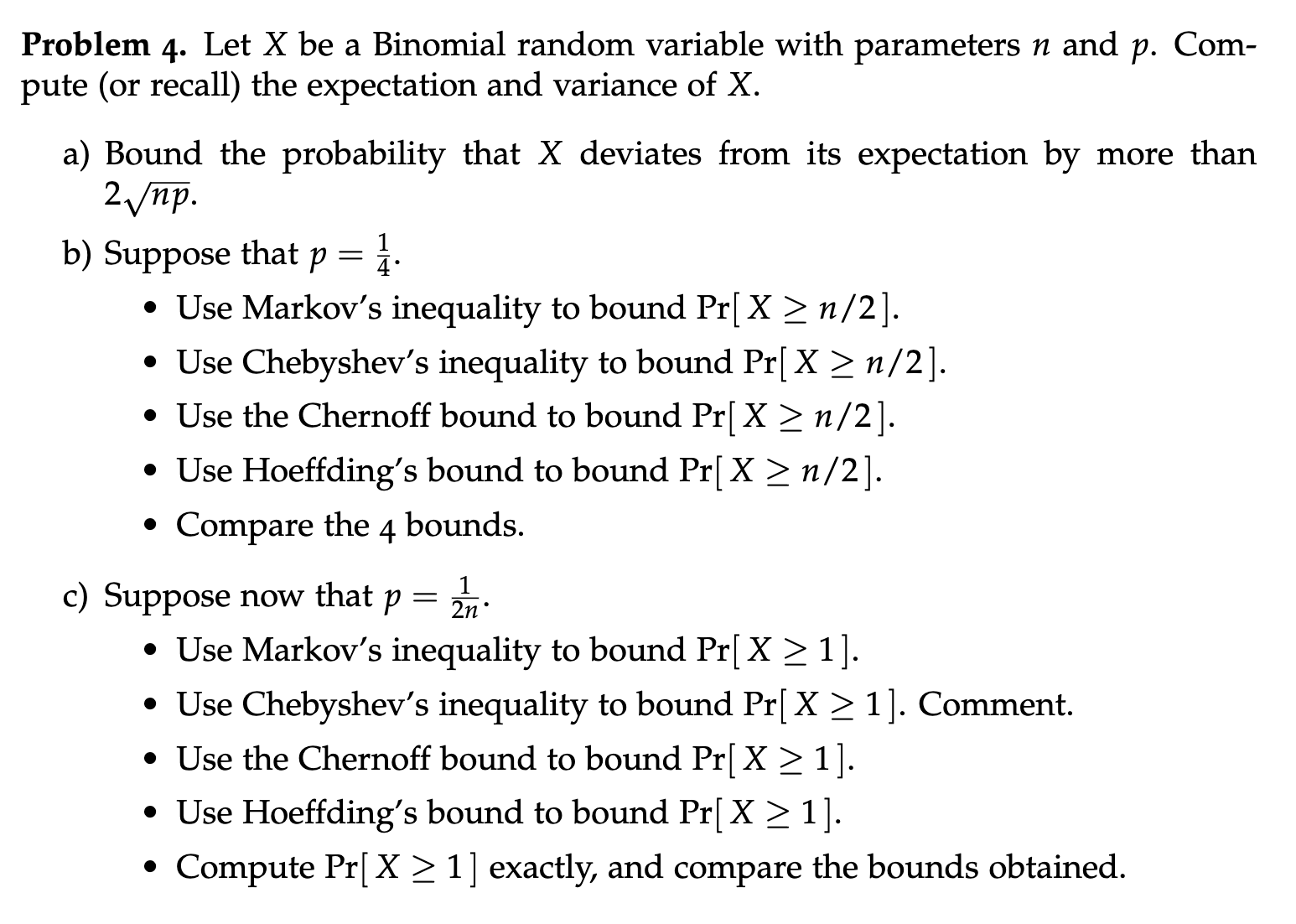 comp5270-w2-problem4-binomial-markov-chebyshev-chernoff-hoeffding